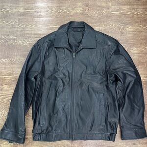 Roundtree & Yorke Black Leather Jacket